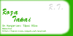 roza tapai business card