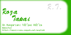 roza tapai business card